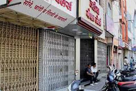 File photo of shops closed during one of the protests