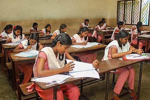 SSLC students writing exam