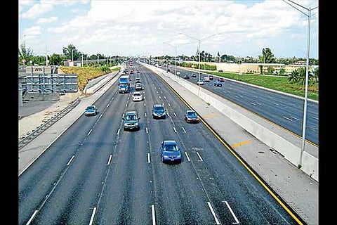File picture of the six-lane project