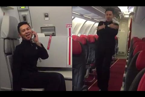 Flight attendant dances to Britney?s Toxic