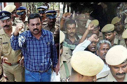 Maoists lodged in Coimbatore Central prison and Thrissur prison raising slogans