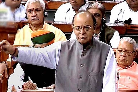 Arun Jaitley speaks in the Lok Sabha