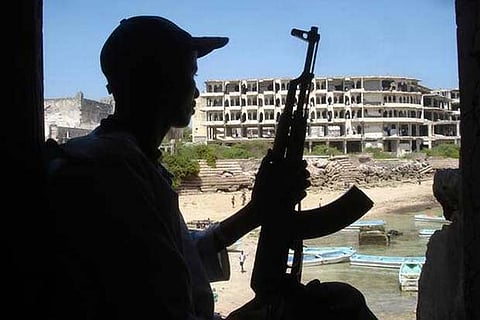 A file photo of the Somali government coast guards patrolling the coast of Somalia