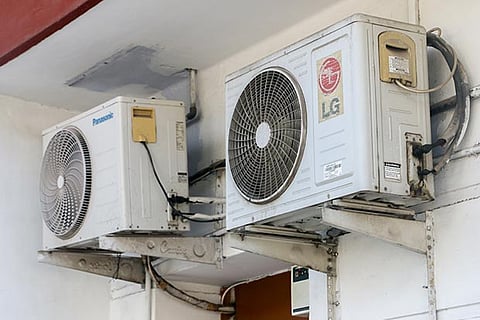 ACs mounted outside a flat