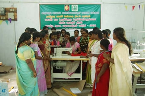 Women undergoing skill training at Madurai