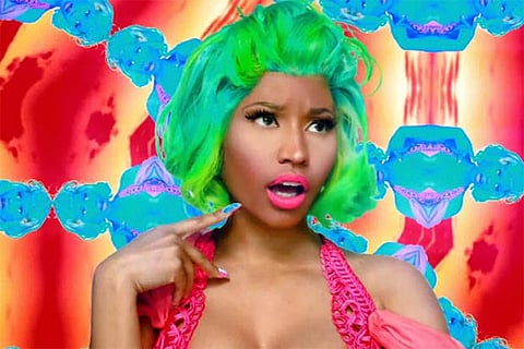 Screen grab from a Nicki Minaj single