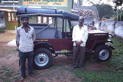 The jeep that was used for illegal safari at the Singara Range in The Nilgiris