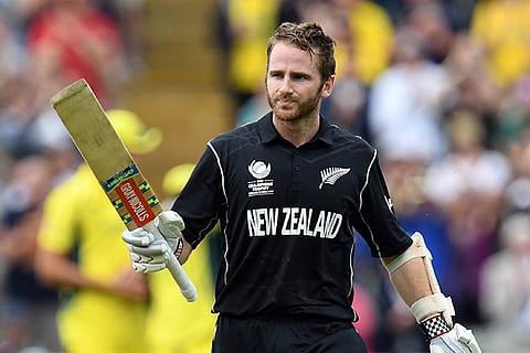 Kane Williamson celebrates his century