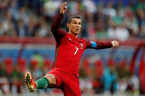 Portugal captain Cristiano Ronaldo during the Confederations Cup match between Mexico