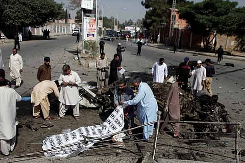 A powerful bomb exploded near the office of the regional police chief in Pakistan's Balochistan