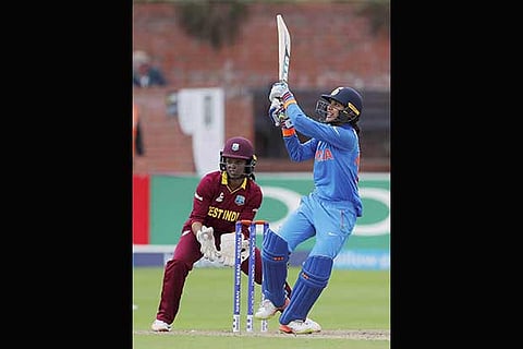 Smriti Mandhana on her way to an unbeaten century