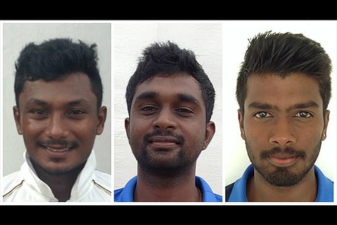 (From left) Ganga Sridhar Raju, KH Gopinath and J Kousik