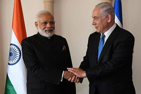 Prime Minister Narendra Modi with his Israeli counterpart Benjamin Netanyahu