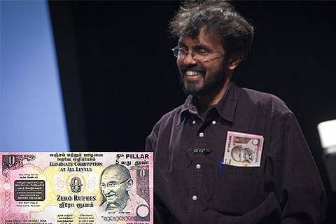 Vijay Anand; Zero-rupee note