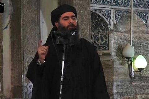 A file photo of IS chief Abu Bakr al-Baghdadi