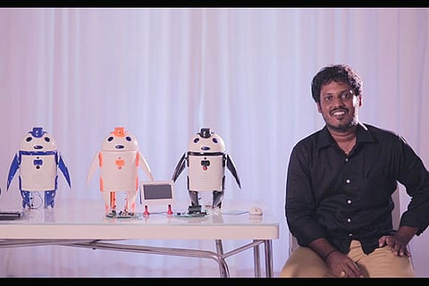 The Prince robots; (right) Purushothaman