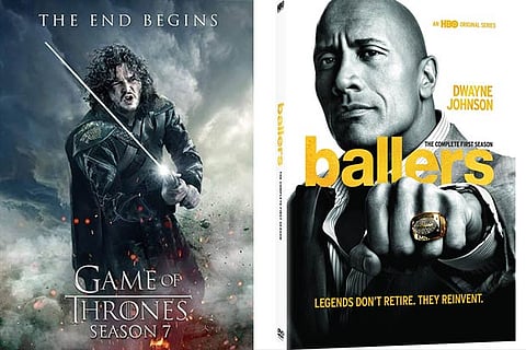 Poster of (L) Game of Thrones and (R) Ballers