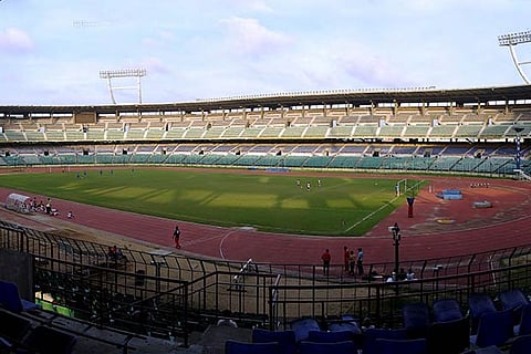 A panoramic view of the Jawaharlal Nehru Stadium in Chennai