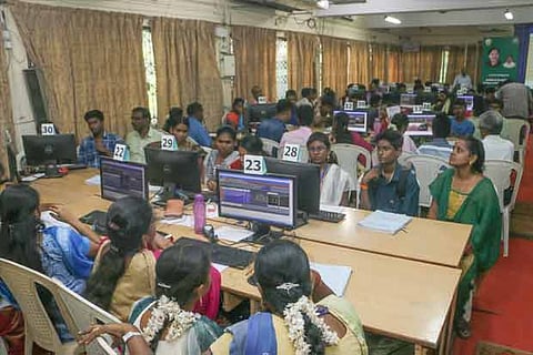 Aspirants attending last session of counselling at Anna University on Friday
