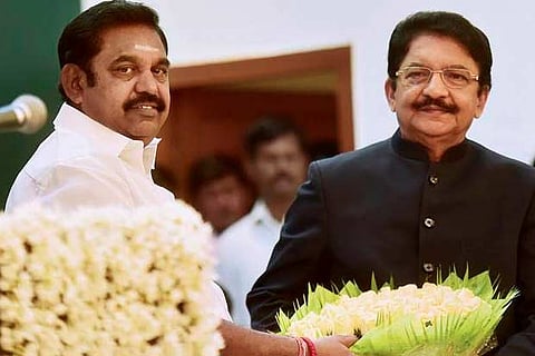Chief Minister K Palaniswami and TN Governor Ch Vidyasagar Rao