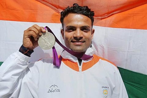 Vijay Kumar won the Silver Medal in the 25m rapid fire pistol event, 2012 London Olympics