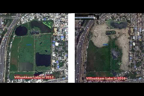Satellite image of Villivakkam Lake