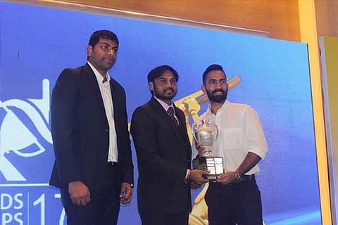 India wicketkeeper-batsman Dinesh Karthik was presented the player of the year award