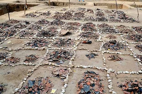 Artefacts unearthed at Keezhadi archaeological site at Sivaganga distric