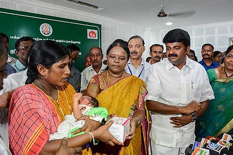 Health Minister C Vijaya Baskar inaugurates the Antara scheme at GH for Women and Children in Egmore