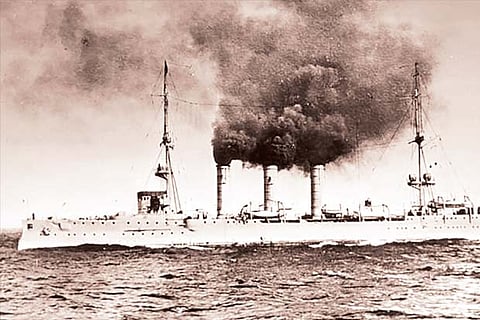 German warship SMS Emden (file photo)