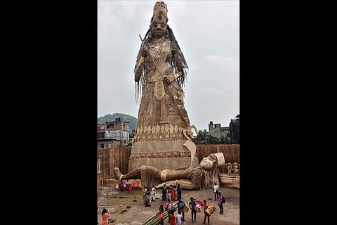 100-ft bamboo Durga idol stakes claim for Guinness entry