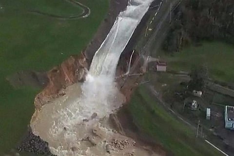 Dam burst.