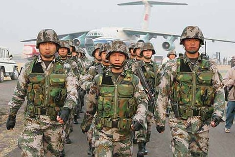 A file photo of the Chinese army