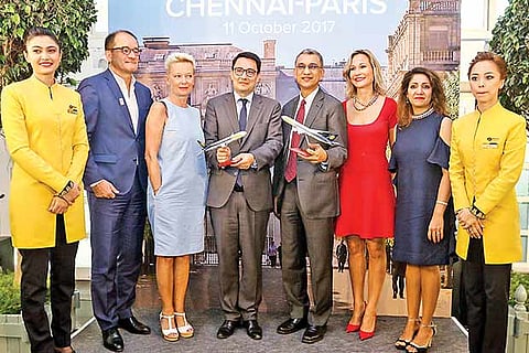 Alexandre Ziegler, French Ambassador to India, Vinay Dube, CEO, Jet Airways, and other diginitaries