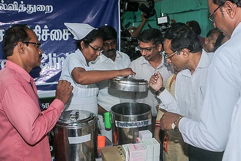 State administration promoting awareness on Nilavembu Kudineer (Photo: Justin George)