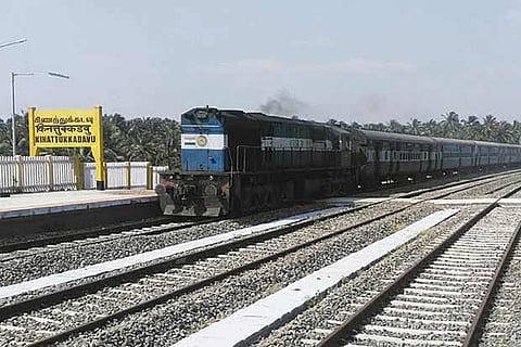 A train passing through the broad gauge line near Kinathukadavu (File photo)