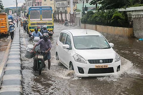 An inundated street in Chennai