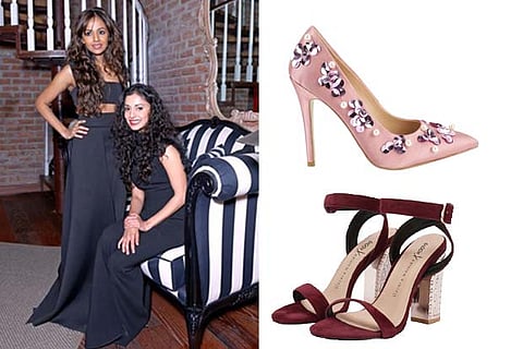 Designers Gauri and Nainika; their designs (R)