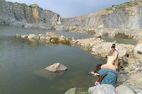A number of quarries are filling with water due to the rain