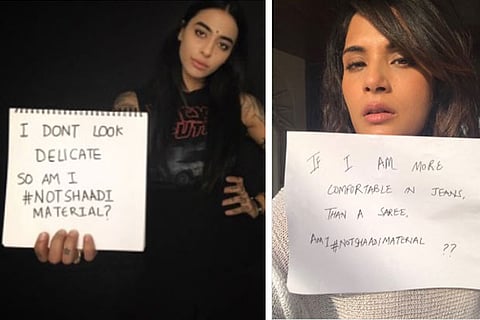 Celebrities from B-town like Richa Chadda and Bani posted pictures of themselves with placards