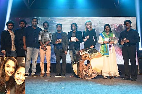 The Lake of Fire team with AR Rahman; Insert: Alisha Thomas and Rianjali