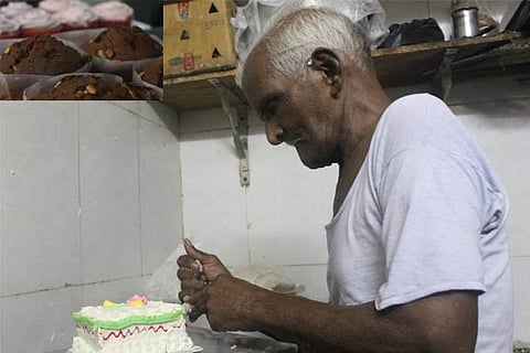 Cake being prepared at Smith Field Bakery on Perambur Barracks road.(TopInset: Freshly baked cakes)