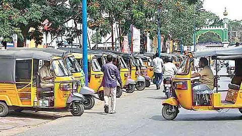 Auto-rickshaw at the auto stands