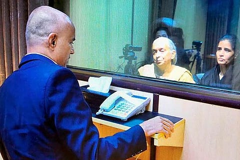 Kulbhushan Jadhav's wife and mother meet him at Pakistan Foreign Office