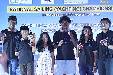 (L to R) Neelanand, Aaryan Anand, Anhiti Rajaram, Aniketh Rajaram MK Lepakkshi and Nethra Kumanan