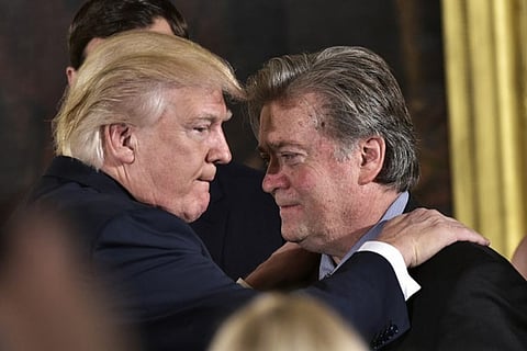 Trump breaks with Bannon, says former aide 'lost his mind'