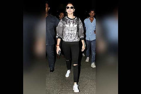 Anushka Sharma elevated her Athleisure Style with a pair of sporty wear at airport recently.