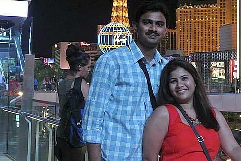 Indian techie Srinivas Kuchibhotla and his wife