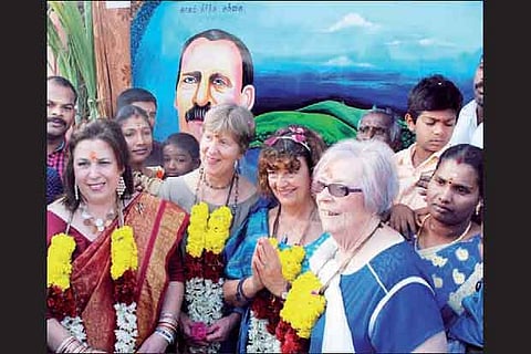 Diana participates in the Pongal celebrations in Palarpatti village, on Monday