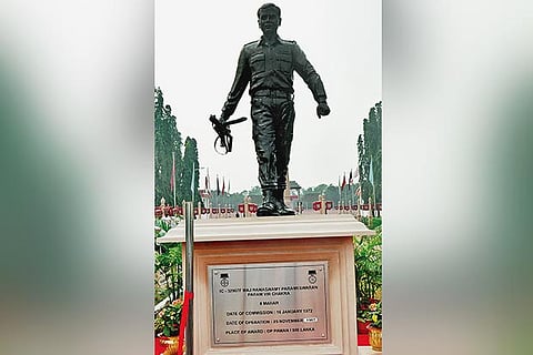 The statue of Major R Parameshwaran